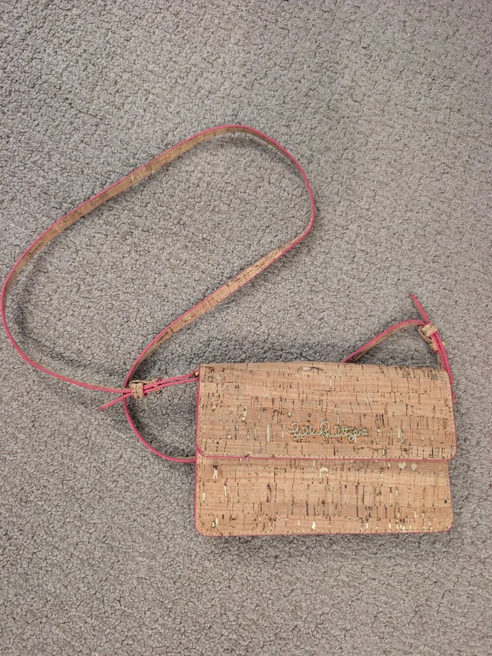 Lilly Pulitzer Madigan Cork Crossbody Clutch bag small